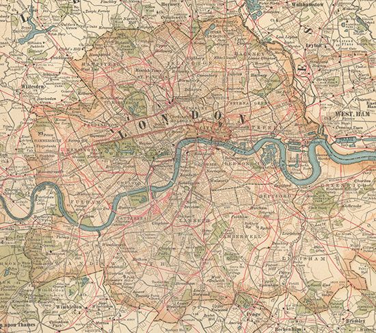 map of London c. 1900