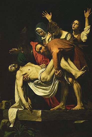 The Deposition of Christ, oil on canvas by Caravaggio, 1602–04; in the Pinacoteca, Vatican Museums, Vatican City.