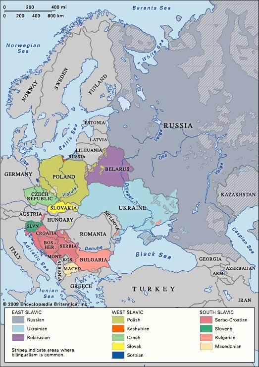 Slavic languages | Definition, Origin, Map, History, & Facts ...