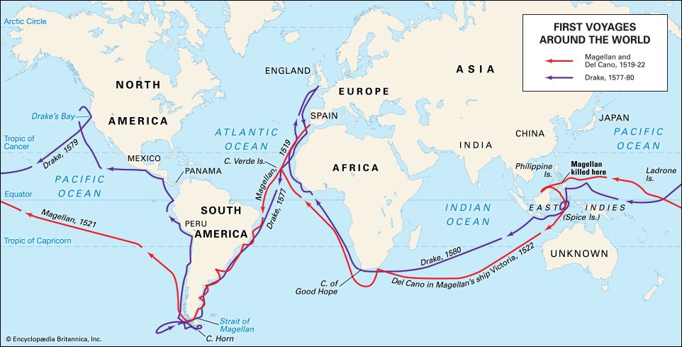 voyages of Ferdinand Magellan and Francis Drake