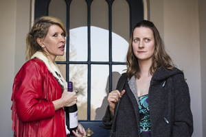 Sally4Ever. Image shows from L to R: Emma (Julia Davis), Sally (Catherine Shepherd)