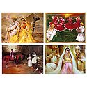 Rajasthani, Gujrati and Europen People - Set of 4 Posters