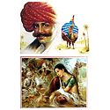 Rajasthani People - Set of 2 Posters