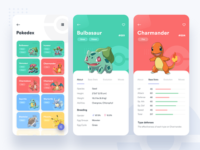 Pokedex App android app clean design ios iphone minimal pokedex pokemon simple ui ux