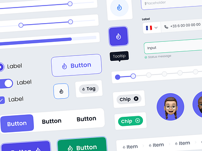 Tomik UI Kit avatar badge breadcrumb buttons checkbox design system figma input input date input mobile progress radio select tag textarea tockens toggle tomik tooltip ui kit