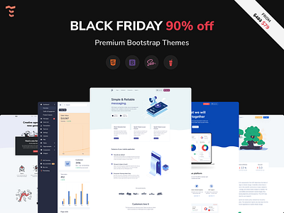 Black Friday Sale 90% off Themesberg black friday black friday campaign black friday flyer black friday sale bootstrap bootstrap templates bootstrap themes campaign discount sale themesberg