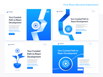 Pure React Microsite Explorations code coding course developers development education javascript landing page microsite programming react tech