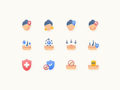 Skincare Icon Set artwork icon icon design icon set iconography illustration skincare