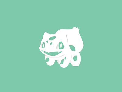 Bulba 1/365 bulbasaur games minimal pokeball pokemon shadows white