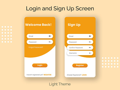 Login/Sign Up - Light app app design app ui light light theme login login page login screen register register screen sign in sign in ui sign up ui uidesign