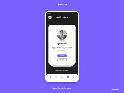 Pending Invitation #DailyUI #078 design ui