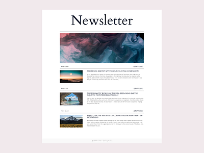 Newsletter Blog Post block blog blog post clean gutenberg list news newsletter post list ui wordpress