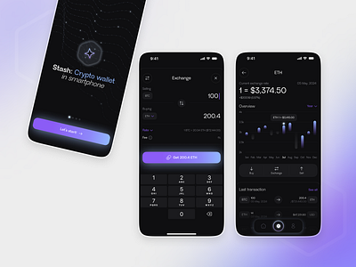 Cryptocurrency wallet blockchain cryptocurrency exchange finance home ios mobile mobile app money splash ui ux wallet web design