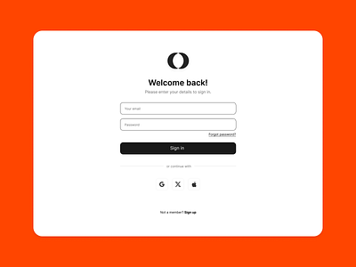 Login Screen auth login minimalist ui sign in simple ui