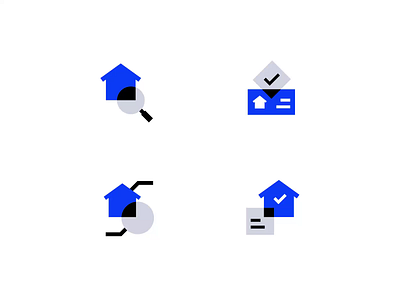 Real Estate Icon Motions P2 branding design doc icon flat home icons icon icon design iconly iconly pro iconography icons illustration minimal piqo piqo studio real estate real estate icons ui