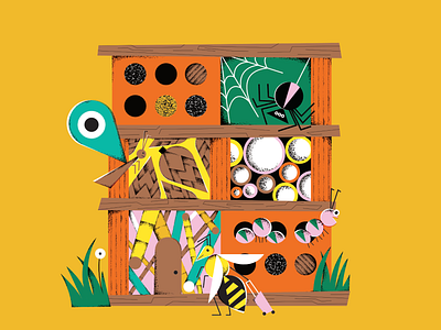 Scouts UK - The 'Bug-ingham Palace' character design editorial environment flowers illustration illustrator magdaazab nature scouts social campaign