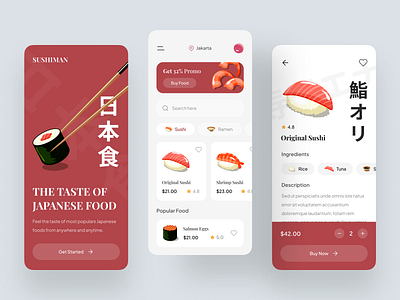 Sushiman🍣 - Food App app app design delivery delivery food eat eating food food app food delivery app food delivery service food order foodie interface japan japanese food mobile mobile food app restaurant sushi ui