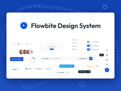 Flowbite Design System clean component library components corporate dark mode design kit design system figma flowbite library tailwind toolkit ui ui kit ux