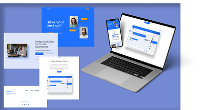 Chat Web App for web UI 3d design figma illustration mockup web ui