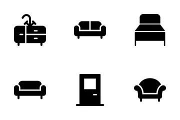 Iconos vectoriales de muebles Paquete de Iconos