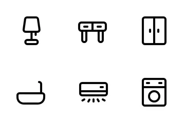 Muebles y electrodomésticos Paquete de Iconos