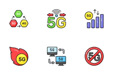 Tecnología 5G Paquete de Iconos