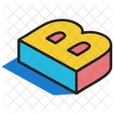 3 D B 3 D Letter 3 D Alphabet Icon