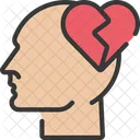 Broken Mental Health Heart Mind Icon