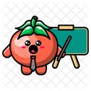 Cute tomato doing a presentation  Icon