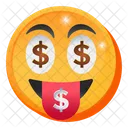 Dollar Eyes Emoji  Icon