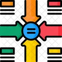 Equal Merge Chart  Icon