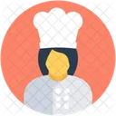 Female Chef Cooker Icon