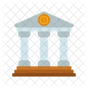 Financial Institute Depository House Bank Building Icon