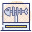 Museum Showcase Fishbone Aquatic Fossils Icon