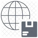 Globale Logistik Box Paket Symbol