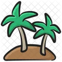 Island Beach Tropical Area Icon