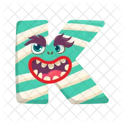 Letter K Monster  Icon