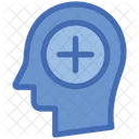 Mental Health Head Plus Medical Help Icon