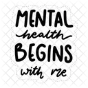 Mental Health Begins With Me Mental Health Psychology Icon