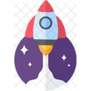 Rocket Spaceship Startup Icon