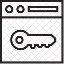 Mot Cle Cle Securite Icône