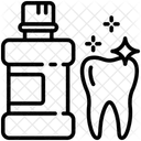 구강세척제 치아 청결 아이콘