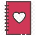 Notizbuch Liebe Valentinstag Symbol