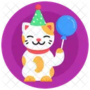 Birthday Cat Party Cat Pet Birthday Kitten Birthday Icon