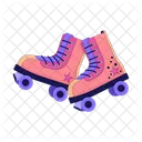 Patins Isolados Fundo De Patins Atividade De Lazer Ícone