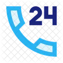 Phone Hours 24 Hour Service Icon