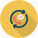 Service 24 7 Time Icon