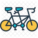 Tatandem Fahrrad Radfahren Symbol