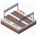 Trilhos De Trem Ferrovia Ferrovia Ícone