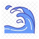 Tsunami Big Wave Catastrophe Icon